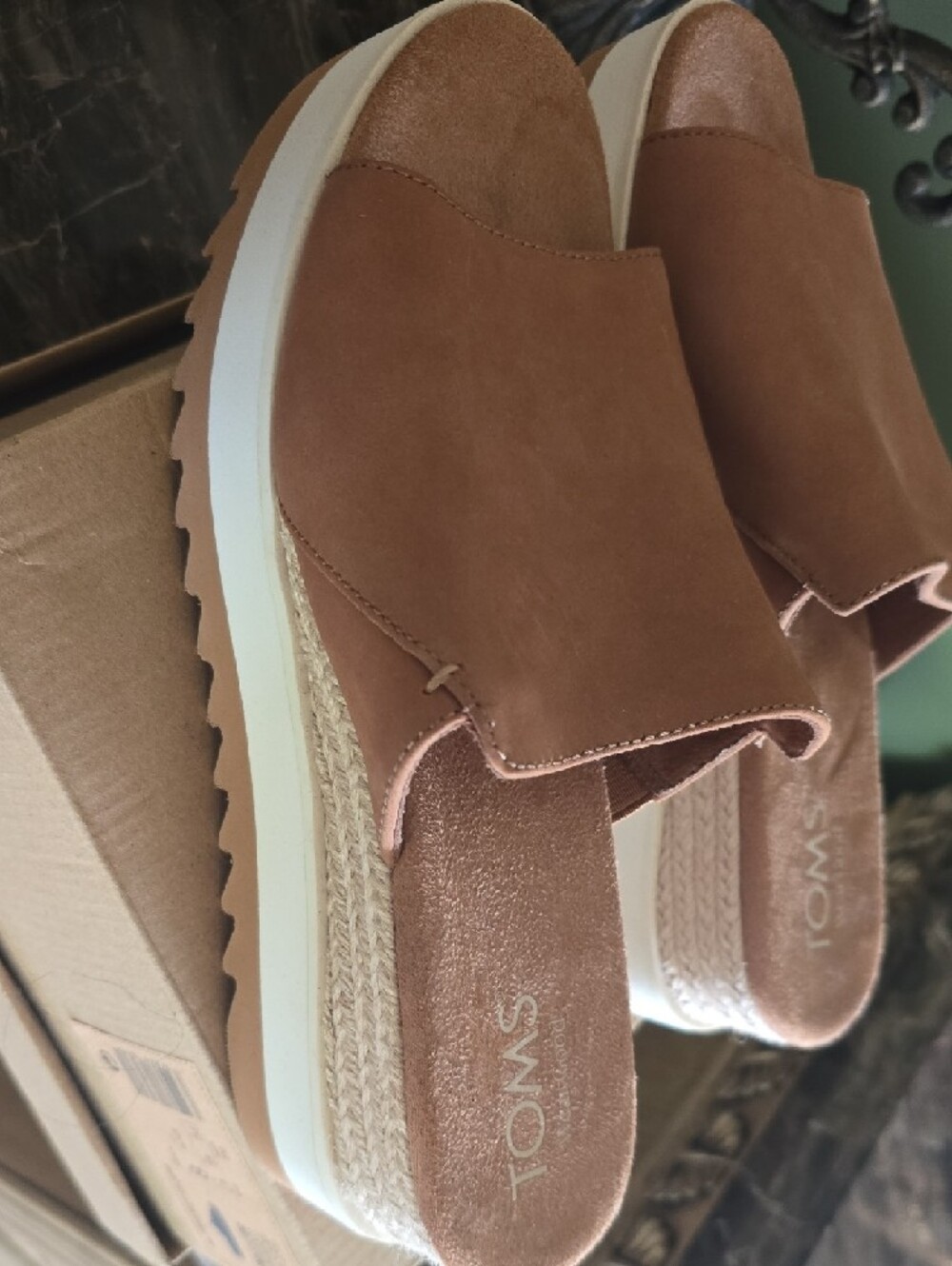 Toms Tan Diana Mule Wedge Sandal - Picture 5 of 5